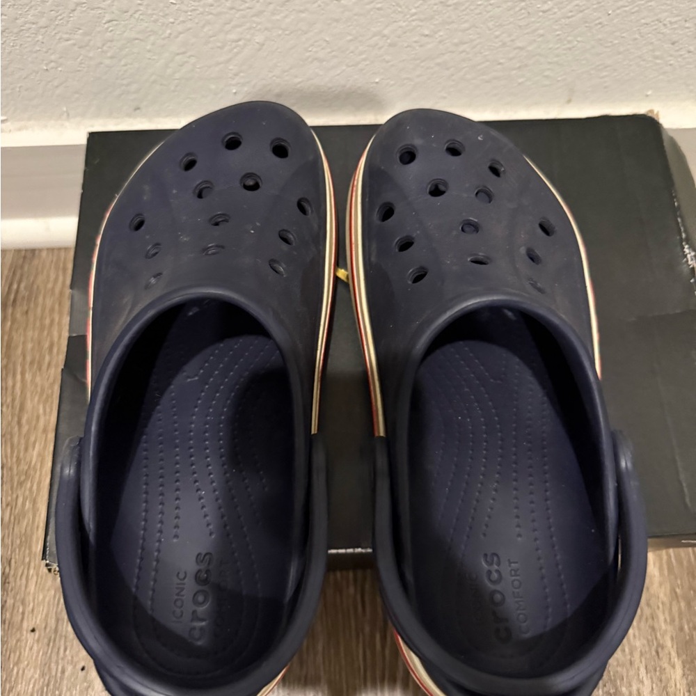 Men’s Navy Classic Slip on Crocs Mens 7 Women’s 9 - Picture 5 of 7